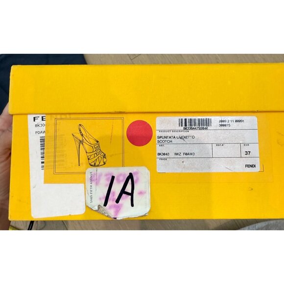 Women's Fendi Spuntata Cuoietto Scotch Caged High Heel Sandals, size EU size 37 - Picture 11 of 13